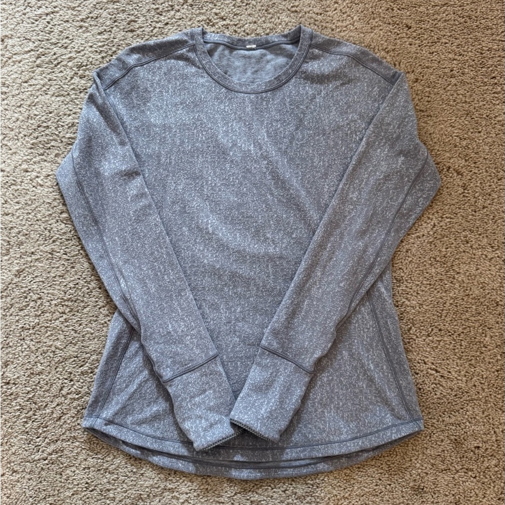 Lululemon Gray Long Sleeve Running Tee Medium